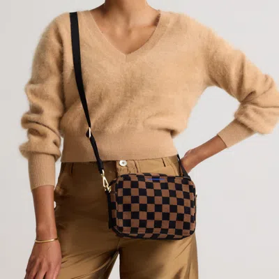 Rothys The Crossbody Camera Bag In Revelvet Umber Check