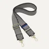 Rothys The Crossbody Strap In Black In Salt And Pepper