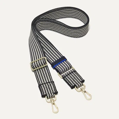 Rothys The Crossbody Strap In Black In Salt And Pepper