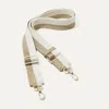 Rothys The Crossbody Strap In Metallic/white In Gold And White