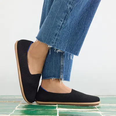 Rothys The Cruiser Loafer In Black Raffia-knit