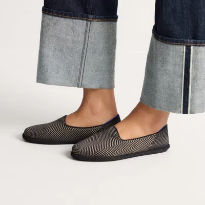 Rothys The Cruiser Loafer In Revelvet Jet Herringbone