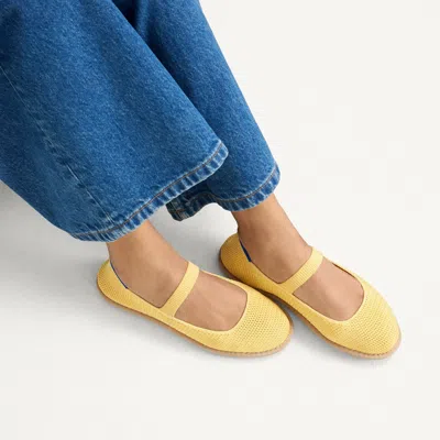 Rothys The Cruiser Mary Jane In Sunbeam Raffia-knit