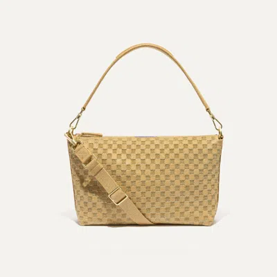 Rothys The Daily Crossbody In Brown/metallic In Golden Sun
