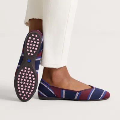 Rothys The Daily Flat In Fig Stripe