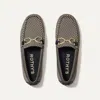 Rothys The Double Bit Driver In Black In Classic Micro Check