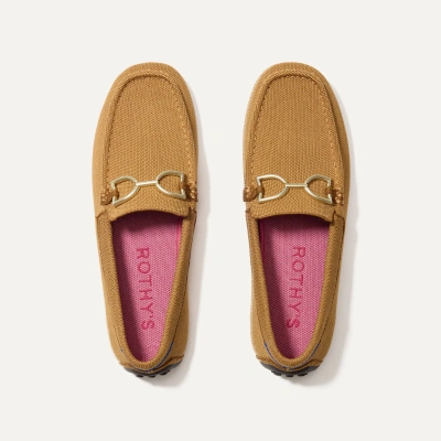 Rothys The Double Bit Driver In Brown/neutral In Toasted Almond