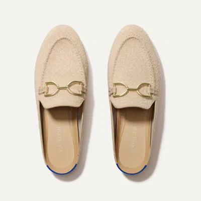 Rothys The Double Bit Loafer Mule In Brown/neutral In Bunny Boucl