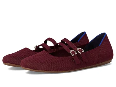 Rothys The Double Buckle Mary Jane In Burgundy