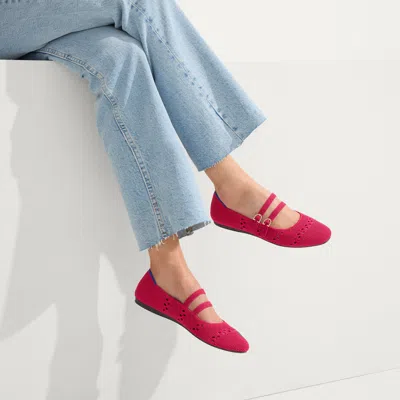 Rothys The Double Buckle Mary Jane In Red