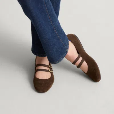 Rothys The Double Buckle Mary Jane In Brown