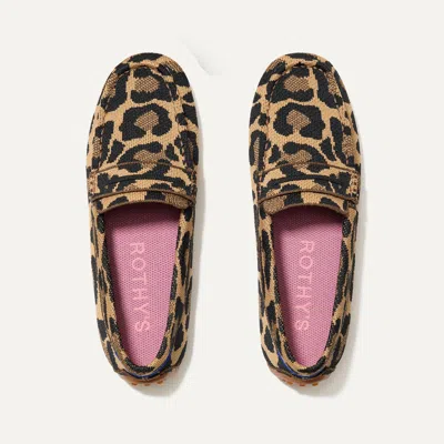 Rothys The Driver In Brown In Amber Cat