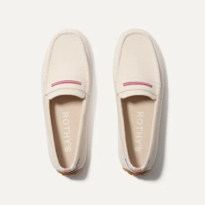 Rothys The Driver In White/neutral In Cream Puff
