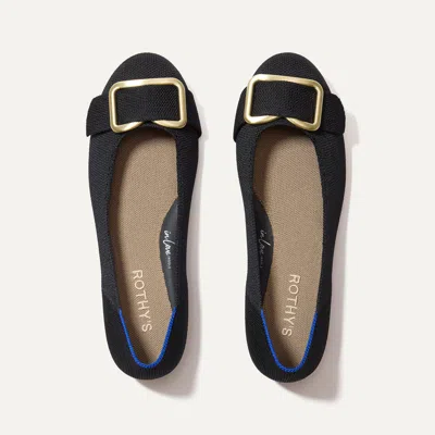 Rothys The Emblem Ballet Flat In Black/neutral