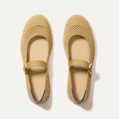 Rothys The Espadrille Mary Jane In Brown/metallic