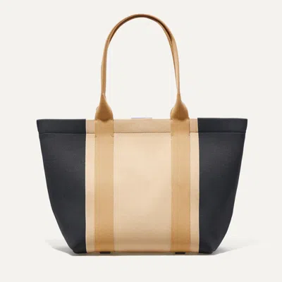 Rothys The Essential Tote In Black/brown/neutral In Ink And Ivory