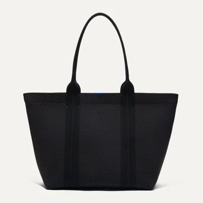 Rothys The Essential Tote In Black/neutral In Shadow Black