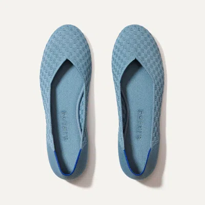 Rothys The Flat In Blue In Sky Basketweave