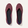Rothys The Flat In Red/metallic In Crimson Tweed