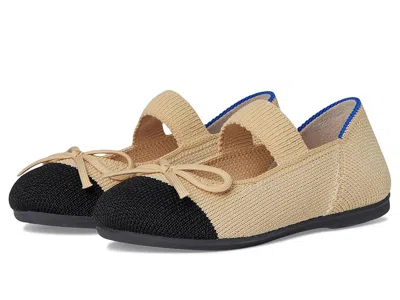 Rothys The Kids Bow Mary Jane (toddler/little Kid/big Kid) Girl's Shoes Cream Captoe : 13 Little Kid M, Syn In White