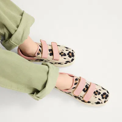 Rothys The Kids Strap Sneaker In Animal Print