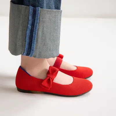 Rothys The Kids Tux Bow Mary Jane In Red