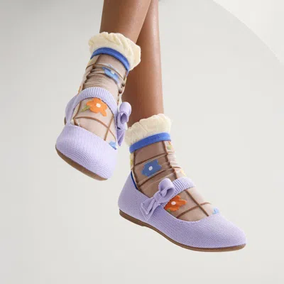 Rothys The Kids Tux Bow Mary Jane In Purple