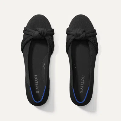 Rothys The Knot Ballet Flat In Black/neutral