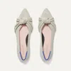Rothys The Knot Point Ii In Metallic/white In Diamond Metallic