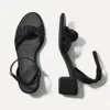 Rothys The Knot Sandal In Black/neutral In Black