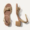Rothys The Knot Sandal In Brown/metallic In Golden Sun