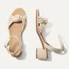 Rothys The Knot Sandal In White/neutral In Conch