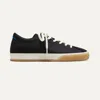 Rothys The Lace Up Sneaker In Black/neutral In Black