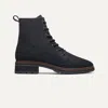 Rothys The Laced Lug Boot In Black/neutral In Onyx Black
