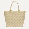 Rothys The Lightweight Tote In Brown/white In Checker Sand