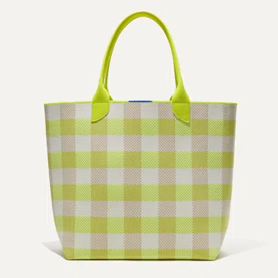 Rothys The Lightweight Tote In Green In Citrus Gingham