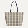 Rothys The Lightweight Tote In White In Spring Plaid