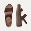 Rothys The Lightweight Wedge Sandal In Brown/neutral In Cardamom