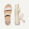 Rothys The Lightweight Wedge Sandal In White/neutral In Salt