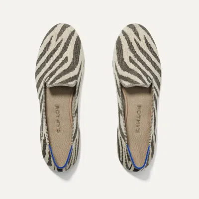 Rothys The Loafer In Metallic In Shimmer Zebra