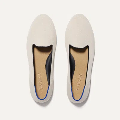 Rothys The Lounge Loafer In White/neutral In Vanilla