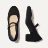 Rothys The Mary Jane Heel In Black/neutral In Black