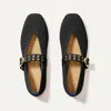 Rothys The Max Buckle Mary Jane In Black/neutral