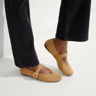 Rothys The Max Buckle Mary Jane In Brown/neutral