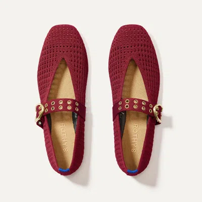 Rothys The Max Buckle Mary Jane In Red