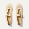 Rothys The Max Buckle Mary Jane In White/neutral