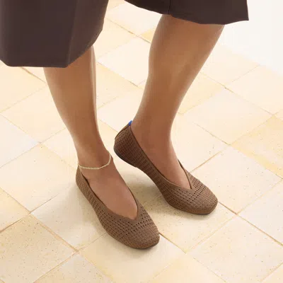 Rothys The Max Square Ballerina In Brown