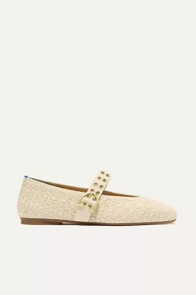 Rothys The Max Square Buckle Mary Jane Flats In Neutral