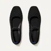 Rothys The Max Square Mary Jane In Black/neutral In Black Sand