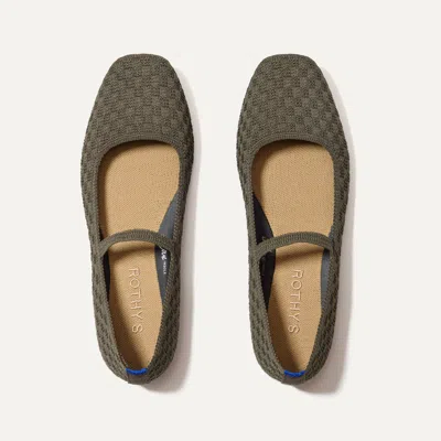 ROTHYS THE MAX SQUARE MARY JANE IN GREEN